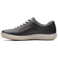 Clarks Nalle Lace Black Leather (Women's) -Comfortable Footwear Store Black5