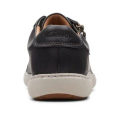 Clarks Nalle Lace Black Leather (Women's) -Comfortable Footwear Store Black6