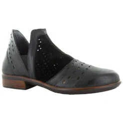 Naot Rivotra Bootie Perforated Black Leather (Women's)