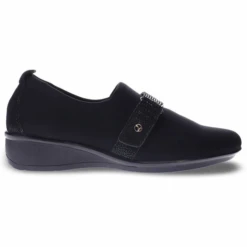 Revere Genoa Black Stretch Loafer (Women's) -Comfortable Footwear Store GENOABLACK 4