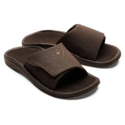 OluKai Nalu Slide Sandal Dark Java (Men's) 9 OluKai Nalu Slide Sandal Dark Java (Men's) -Comfortable Footwear Store Java 4