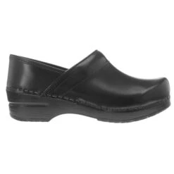 Dansko Professional Black Cabrio Clog Black Leather (Women's) -Comfortable Footwear Store MAR00374C