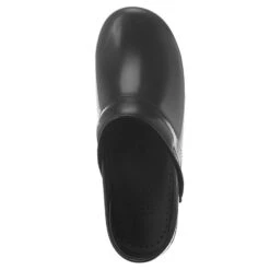 Dansko Professional Black Cabrio Clog Black Leather (Women's) -Comfortable Footwear Store MAR00374D