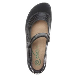 Naot Kirei Black Madras Leather/Suede/Patent (Women's) -Comfortable Footwear Store MAR00641D