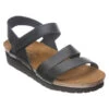 Naot Kayla Sandal Black Leather (Women's) -Comfortable Footwear Store MAR00895