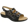 SAS Mystic Sandal Black Leather (Women's) -Comfortable Footwear Store black 1 5bc9a30f 282e 4502 b101 19ced7ea7cbd