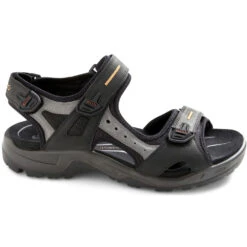 Ecco Yucatan Sandal Black/Mole Leather (Men's) -Comfortable Footwear Store black 3 0541c682 b8e7 4a9f 8ee3 ec9be36bebc8