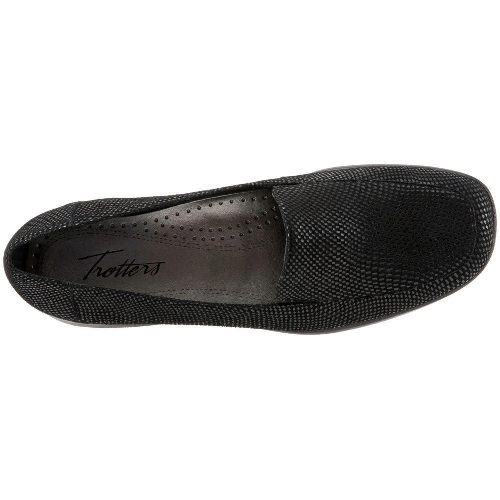 Trotters Jenn Mini Dots Black Patent Suede Leather (Women's) 8 Trotters Jenn Mini Dots Black Patent Suede Leather (Women's) - Image 6