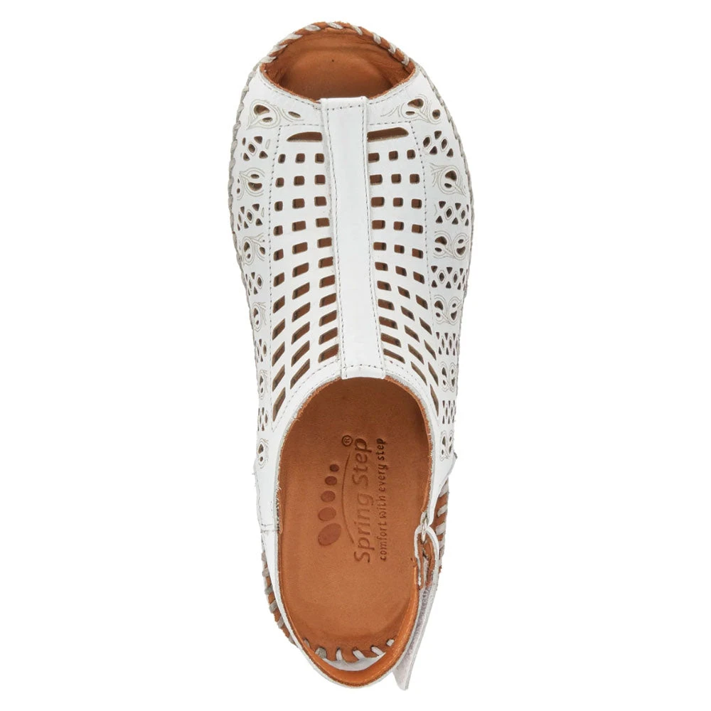Spring Step Bohemianish Sandal White Leather (Women's) 6 Spring Step Bohemianish Sandal White Leather (Women's) - Image 4