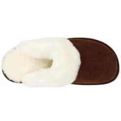 Old Friend Scuff Slipper Dark Brown Sheepskin (Women's) -Comfortable Footwear Store pic5 a6bb1485 3724 4e3b a219 9f66bdf4a4cc